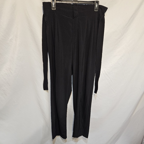Athleta Pants - Athleta Skyline Pants Black Zip Pocket Casual Travel Pleated Pant 8T